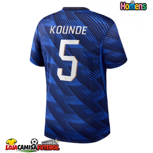 Camisa de Futebol França Jules Kounde #5 Equipamento Principal Mundo 2026 Manga Curta